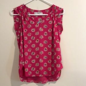 Pink Loft xxsp sleeveless blouse NWT